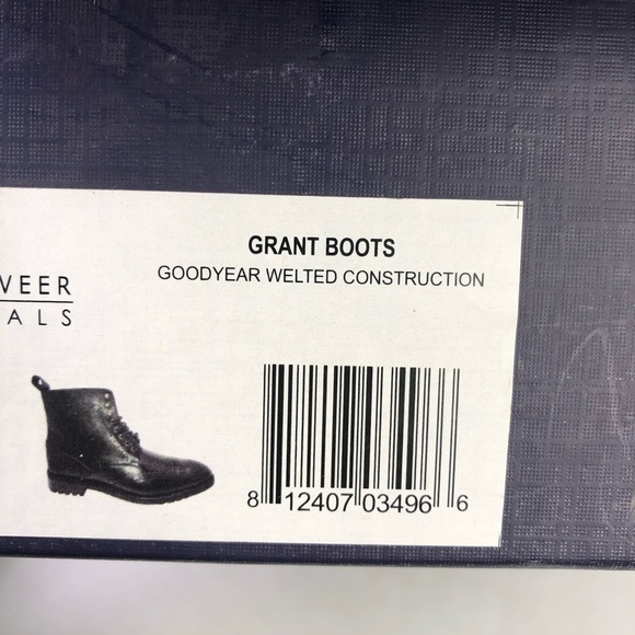 Anthony Veer Grant Wingtip Boots Black Leather Shoes